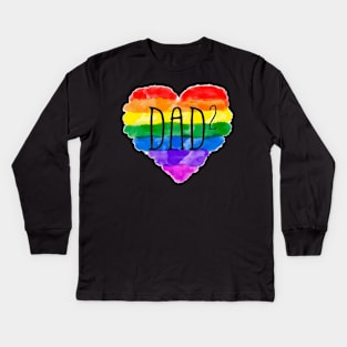 Dad LGBT Lesbian Gay Pride Kids Long Sleeve T-Shirt